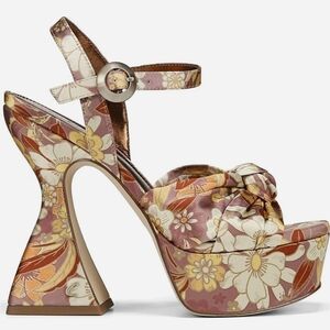 Sam Edelman Floral Print Platform Sandals